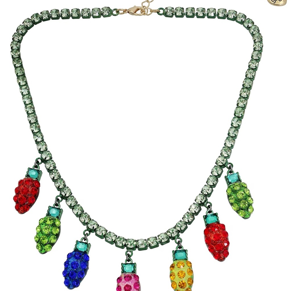 Betsy Johnson Christmas Lights Necklace